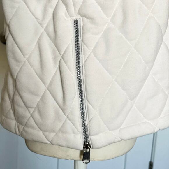 Athleta Retroplush Quilted Crewneck Sweatshirt Womens Size S Cream EUC - Picture 9 of 12